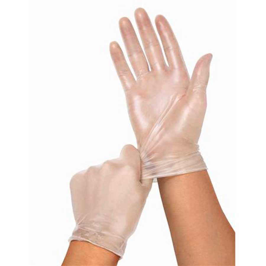 Виниловые опудренные перчатки
